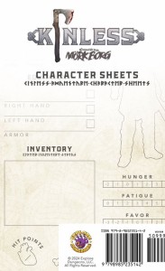 Mork Borg Kinless Solo Viking RPG Character Sheets