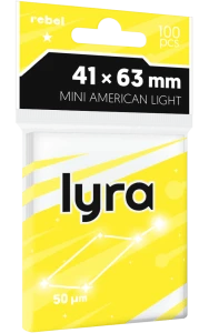 Koszulki Na Karty Rebel Mini American Lyra Light, 41X63 mm, 100 Sztuk, 50um