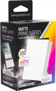 Koszulki na karty CCG Gamegenic Matte Prime White (100 sztuk)