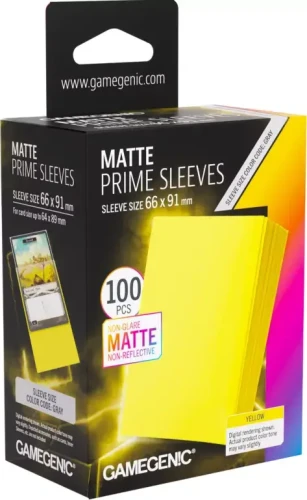 Koszulki-na-karty-CCG-Gamegenic-Matte-Prime-Yellow-100-sztuk.webp