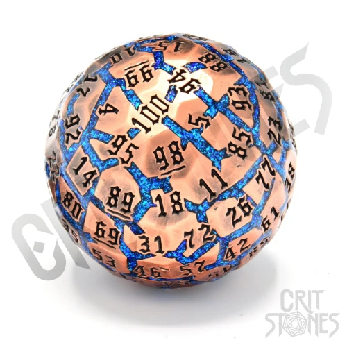 Kość metalowa D100 Hextech Orb — przód (producent)