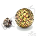 Kość metalowa D100 Lava Orb — zawartość (producent)