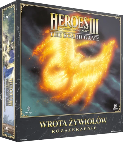 Heroes III Gra planszowa Wrota Żywiołów (Conflux Expansion) — przód (producent)