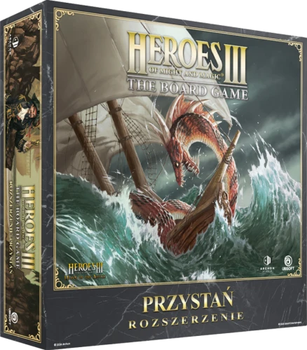 Heroes III Gra planszowa Przystań (Cove Expansion) — przód (producent)