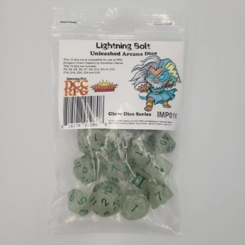 Kości DCC Lightning Bolt (zestaw 14 szt.) — przód