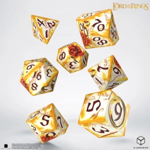 Kości Władca Pierścieni Full Art Powiernicy Pierścienia - Whitefire Radiance (zestaw)