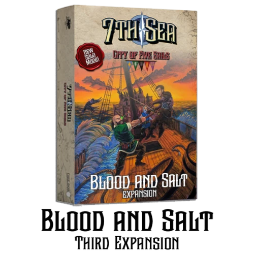 7th Sea City of Five Sails Blood & Salt Expansion — przód (producent)