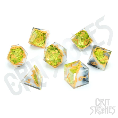 Kości żywiczne Geode Gem of the Wilds (zestaw 7 szt.) — przód (producent)
