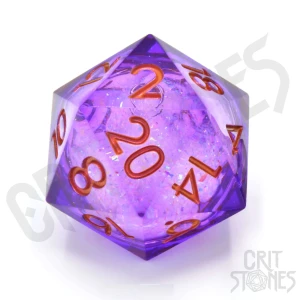 Kość żywiczna D20 33 mm Feywild Sparkle (liquid core)