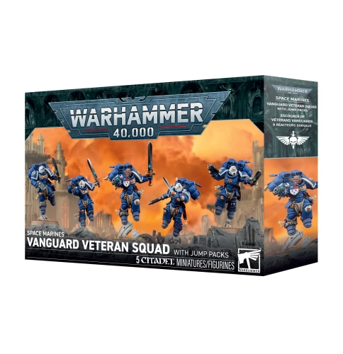 Space Marines Vanguard Veteran Squad with Jump Packs (2026) — zawartość (producent)
