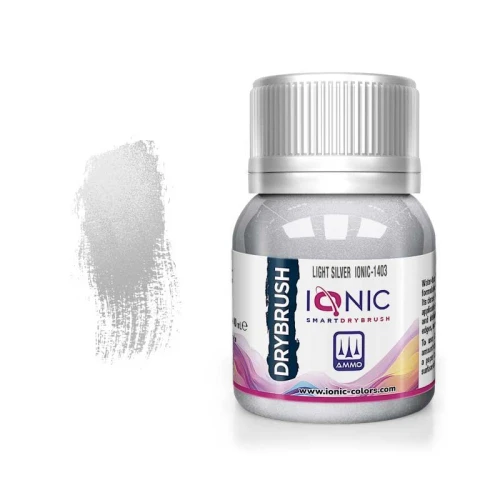 Ammo Ionic Drybrush Light Silver — przód (producent)