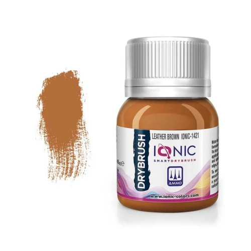 Ammo Ionic Drybrush Leather Brown — przód (producent)