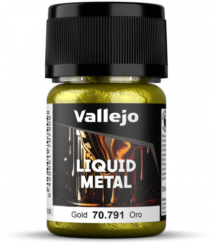 Vallejo Liquid Metal Gold 35ml (70.791) — przód (producent)