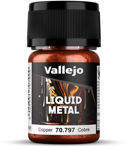 Vallejo Liquid Metal Copper 35ml (70.797) — przód (producent)