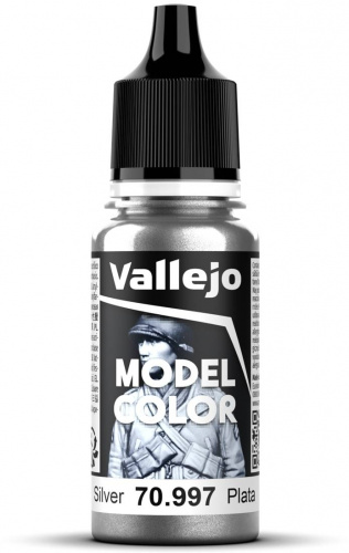 Vallejo Model Color Metallic Silver 18ml (70.997) — przód (producent)