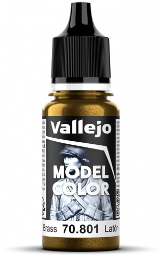 Vallejo Model Color Metallic Brass 18ml (70.801) — przód (producent)