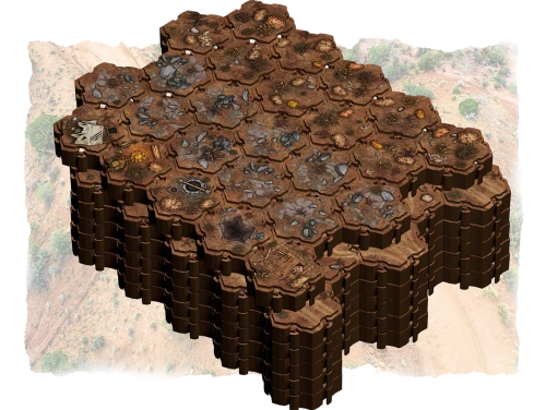Lorescape Barrenland Biome Pack (150 płytek) — zawartość (producent)