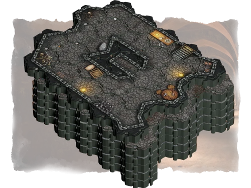 Lorescape Dungeons Interior Pack (150 płytek) — zawartość (producent)