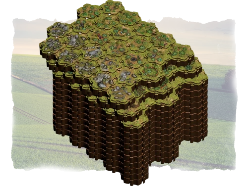 Lorescape Grassland Battlefield Mega Pack (300 płytek) — zawartość (producent)