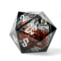 Kość żywiczna D20 50 mm King Midas (liquid core) — przód (producent)