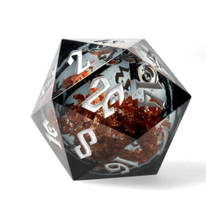 Kość żywiczna D20 50 mm King Midas (liquid core)