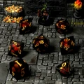 Kości żywiczne Fire Dragon's Gaze Floating Eye (zestaw 7 szt.) — zawartość (producent)