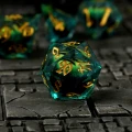 Kości żywiczne Forest Dragon's Gaze Floating Eye (zestaw 7 szt.) — zawartość (producent)