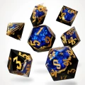 Kości żywiczne Geode Azure Artifacts (zestaw 7 szt.) — przód (producent)