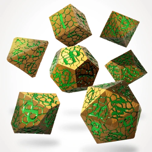 Kości metalowe Scaleheart Gold (zestaw 7 szt.) — przód (producent)