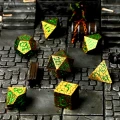 Kości metalowe Scaleheart Gold (zestaw 7 szt.) — zawartość (producent)