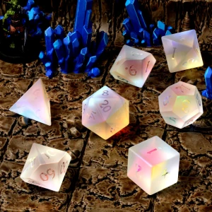 Kości szklane Prismatic Frost (zestaw 7 szt.)