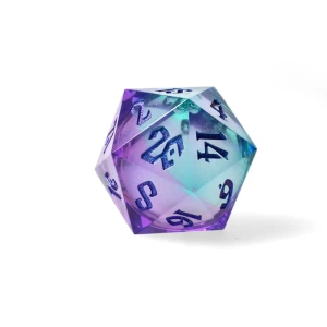 Kość żywiczna D20 33 mm Moonlight Mystery (liquid core)