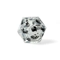 Kość żywiczna D20 33 mm Meowgic Stone (liquid core) — przód (producent)