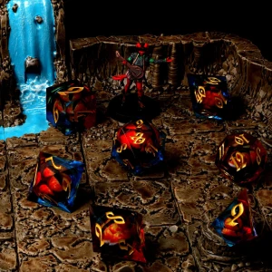 Kości żywiczne Chromatic Dragon's Gaze Floating Eye (zestaw 7 szt.)