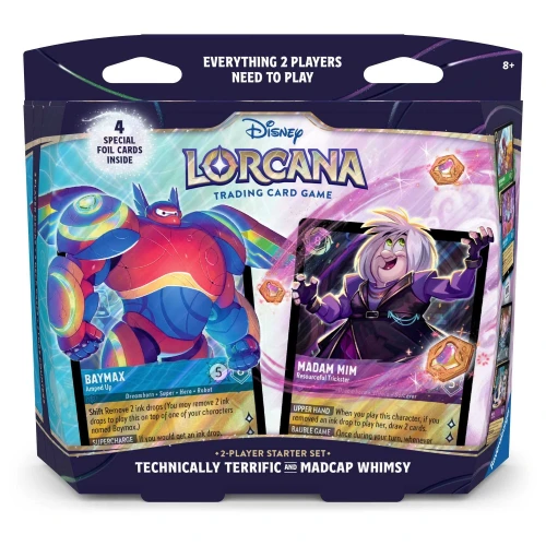 Lorcana TCG S14 Hyperia City 2-Player Starter Set (Technically Terrific & Madcap Whimsy) — przód (producent)