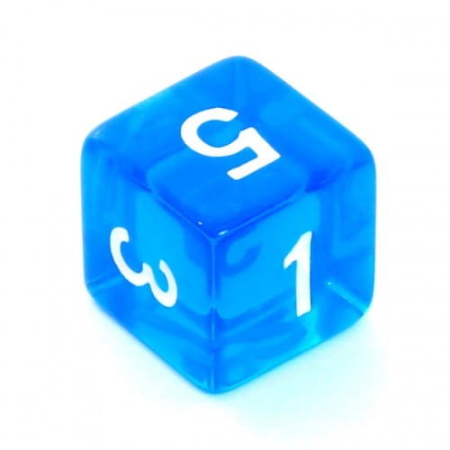 Kość REBEL kryształowa 6 Ścian - Cyfry - Niebieska.jpg