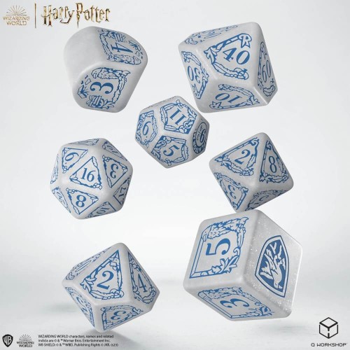 Ravenclaw Modern Dice Set - White.jpg